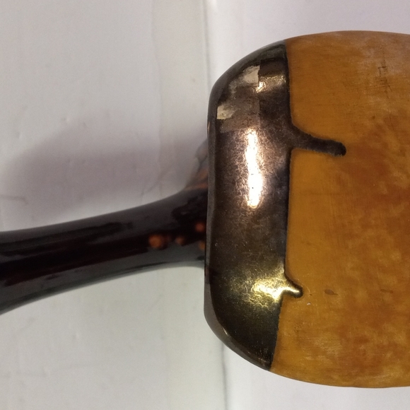 2 Vintage Dripping Glaze Vases Porcelain Ceramic Pottery Brown Tan Collectibles - Picture 8 of 10